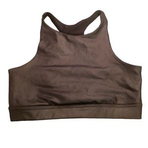 90 Degrees by Reflex Vintage Lux Cracked Faux Leather Sports Bra | S